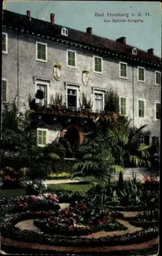 Ak Bad Homburg vor der Höhe Hessen, Schloss-Eingang