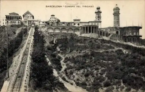 Ak Barcelona Katalonien Spanien, Tibidabo