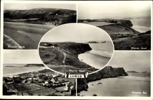 Ak Gower Wales, Worms Head, Rhossily Bay