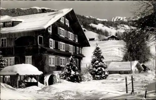 Ak Goldern Hasliberg Kt. Bern Schweiz, Schule im Winter