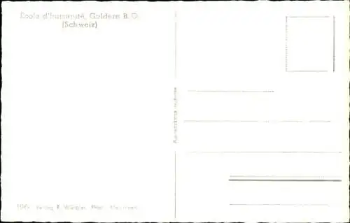 Ak Goldern Hasliberg Kt. Bern Schweiz, Schule im Winter