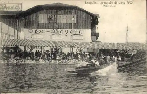 Ak Liège Lüttich Wallonien, Wasser-Chute, Exposition universelle de Liège 1905, Ober-Bayern