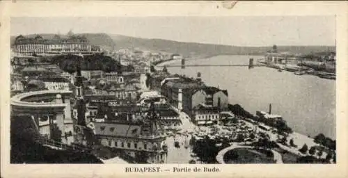 Ak Budapest Ungarn, Gesamtansicht, Bude