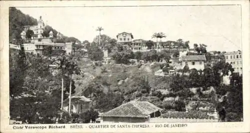 Ak Rio de Janeiro Brasilien, Villen im Quartier Santa-Theresa, Brasilien, Rio de Janeiro