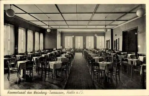 Ak Halle an der Saale, Konzertsaal der Weinberg-Terrassen, Inh. Emil Hecht
