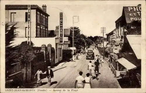 CPA Saint Jean de Monts Vendée, Avenue de Plage