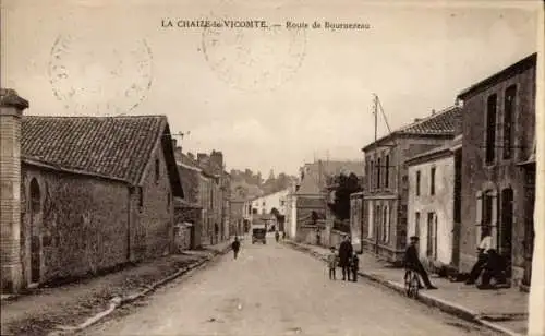 CPA La Chaize le Vicomte Côte-d'Or, Route de Bournezeau