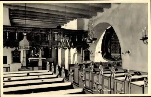 Ak Ulfborg Holstebro Dänemark, Kirke, Kirche, Innenansicht