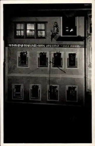 Ak Neustadt/Orla, Gasthof zum weißen Schwan, Historisches Gebäude, Jahr 1384, Gedenktafel