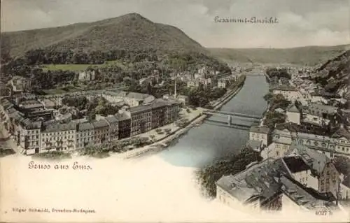 Ak Bad Ems an der Lahn, Gesamtansicht