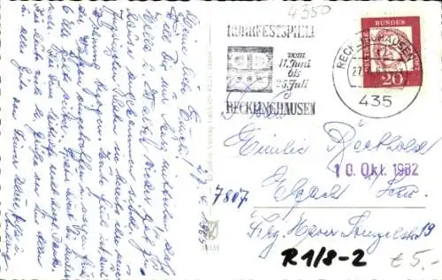 Ak Recklinghausen Süd, Theodor Körner Schule, Postamt, Bochumer Straße