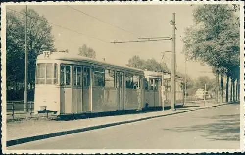 2 alte Fotos Straßenbahn Berlin Linie 75, Richtung Berlin Spandau