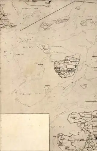 Landkarten Ak Insel Pellworm Nordfriesland und Umgebung
