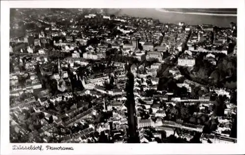 Ak Düsseldorf am Rhein, Fliegeraufnahme
