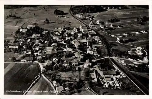 Ak Unterwössen in Oberbayern, Fliegeraufnahme