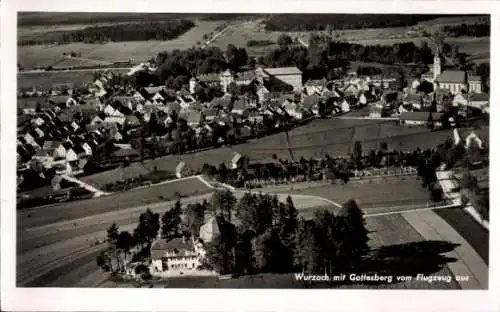 Ak Bad Wurzach in Oberschwaben, Fliegeraufnahme, Gottesberg