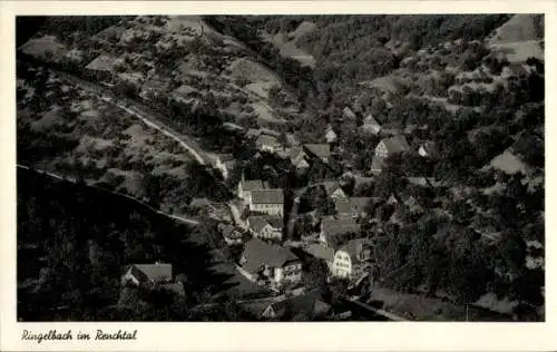 Ak Ringelbach Oberkirch im Renchtal Baden, Fliegeraufnahme