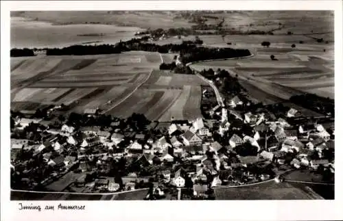 Ak Inning am Ammersee Oberbayern, Fliegeraufnahme