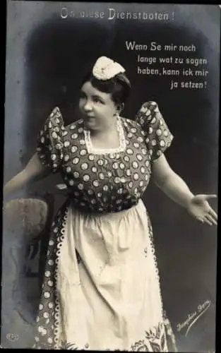 Ak Schauspielerin Josephine Dora, On, diese Dienstboten