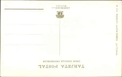 Künstler Ak Tennisspiel, Kinder, Humor