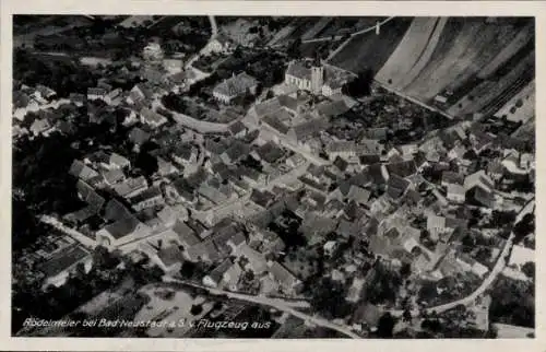 Ak Bad Neuhaus Bad Neustadt an der Saale Unterfranken, Luftaufnahme, Häuser, Kirche, Landschaft, 