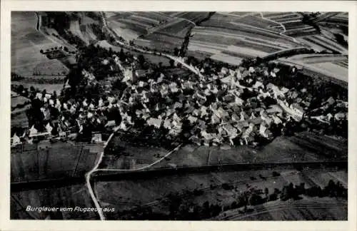 Ak Burglauer in Unterfranken, Luftaufnahme des Ortes  viele Häuser sichtbar