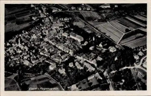 Ak Ebern in Unterfranken, Luftaufnahme von  Häuser, Felder, Landschaft
