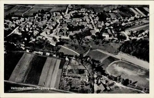 Ak Veilsdorf in Thüringen, Fliegeraufnahme
