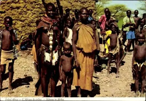 Ak afrikanische Dorfbewohner