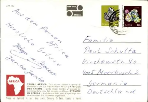 Ak afrikanische Dorfbewohner