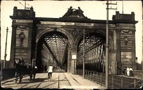 Foto Ak Ludwigshafen am Rhein, Brückenansicht