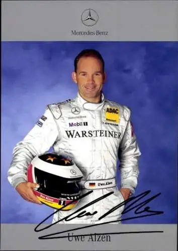 Ak DTM Fahrer Uwe Alze, Portrait, Autogramm, Mercedes Benz