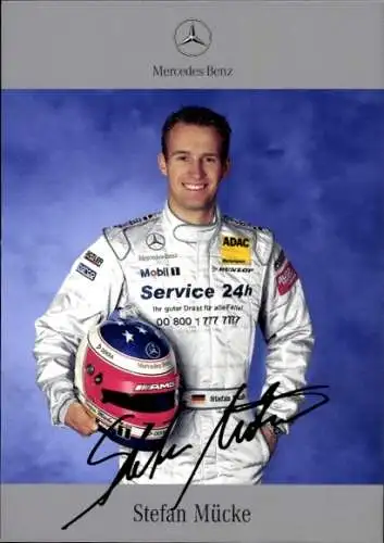 Ak DTM Fahrer Stefan Mücke, Portrait, Autogramm, Mercedes Benz