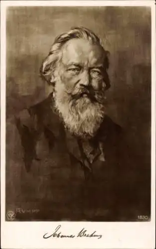 Künstler Ak Komponist Johannes Brahms