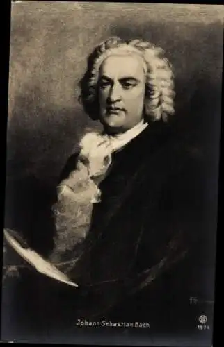 Künstler Ak Rumpf, Komponist Johann Sebastian Bach, Portrait