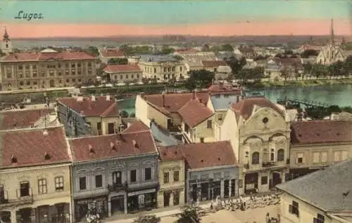 Ak Lugoj Lugosch Lugos Rumänien, Stadtpanorama