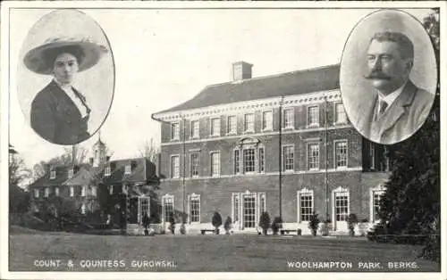 Ak Graf und Gräfin Gurowski, Woolhampton Park Berkshire England