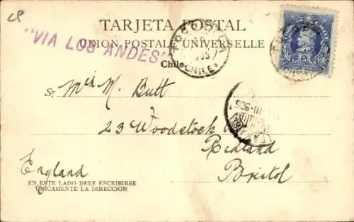 Ak Tocopilla Chile, Muelle de la Anglo Chiljan, Hafenansicht, Industriegebäude
