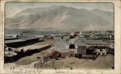Ak Tocopilla Chile, Gesamtansicht