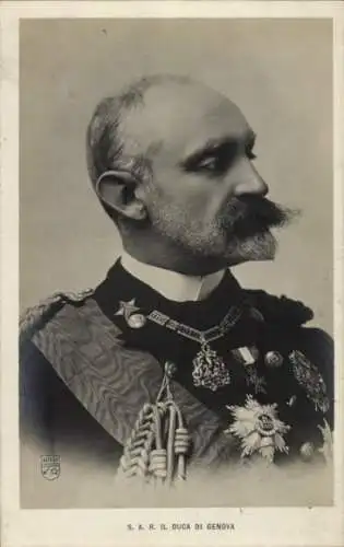 Ak Il Duca di Genova, Portrait