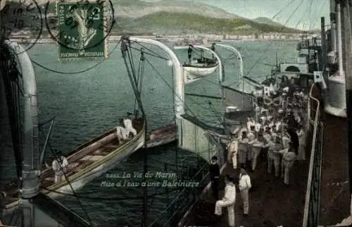 Ak Französisches Kriegsschiff, La Vie du Marin