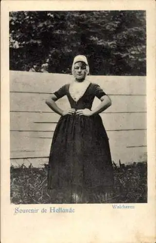 Ak Walcheren, Frau in niederländischer Volkstracht
