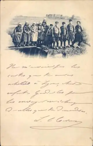 Ak Niederlande, Kinder in Volkstrachten, Gruppenfoto