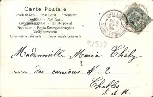 Ak Briefmarkensprache, Liebe, Briefmarken