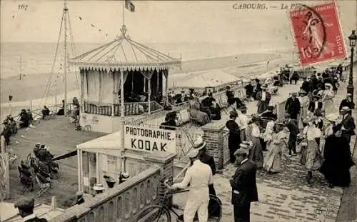 CPA Cabourg Calvados, Plage, Photographie Kodak