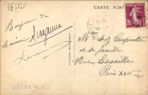 CPA Blangy le Château Calvados, Vue prise du bas du Bourg