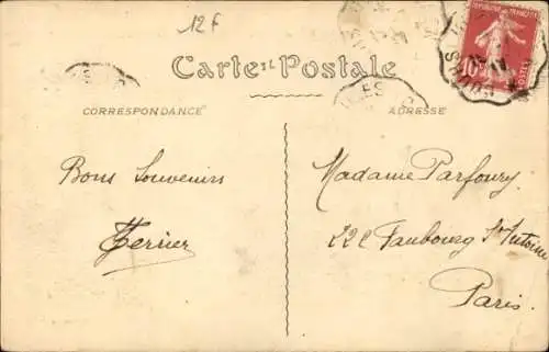 CPA Bernières sur Mer Calvados, Avenue de la Gare