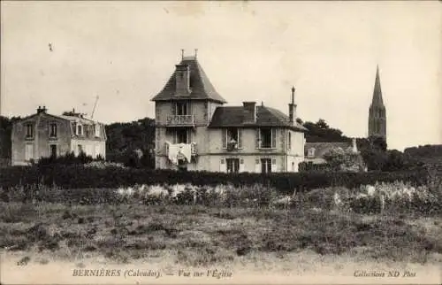 CPA Bernières sur Mer Calvados, Vue sur l'Eglise