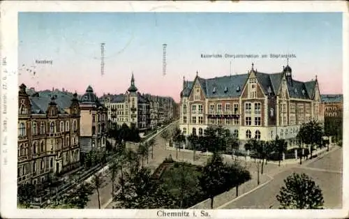 Ak Chemnitz in Sachsen, Teilansicht, Stephansplatz