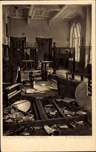 Ak Nesterow Stallupönen Ostpreußen, Konditorei Rohde, Zerstörtes Gebäude, Kriegszerstörungen, I WK